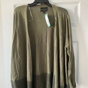 NWT!!! Olive Green Cardigan 3X